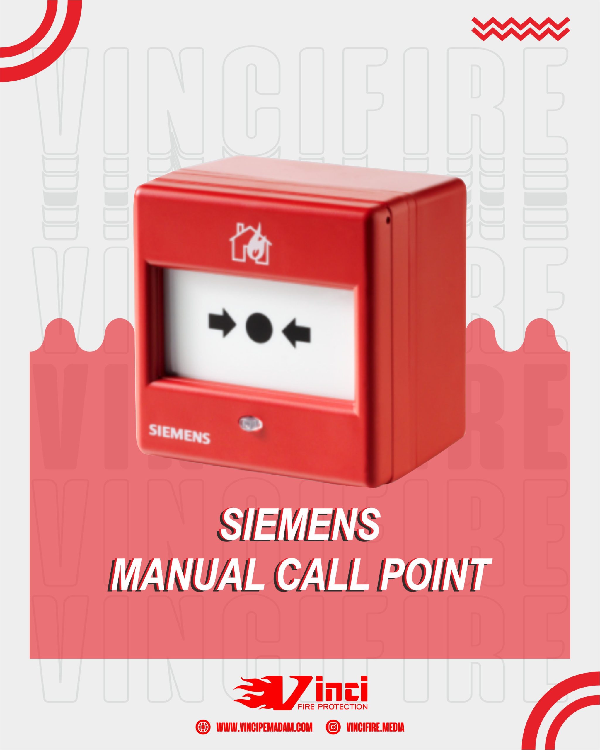 Jual Siemens Manual Call Point FDM1101, FDM1101A