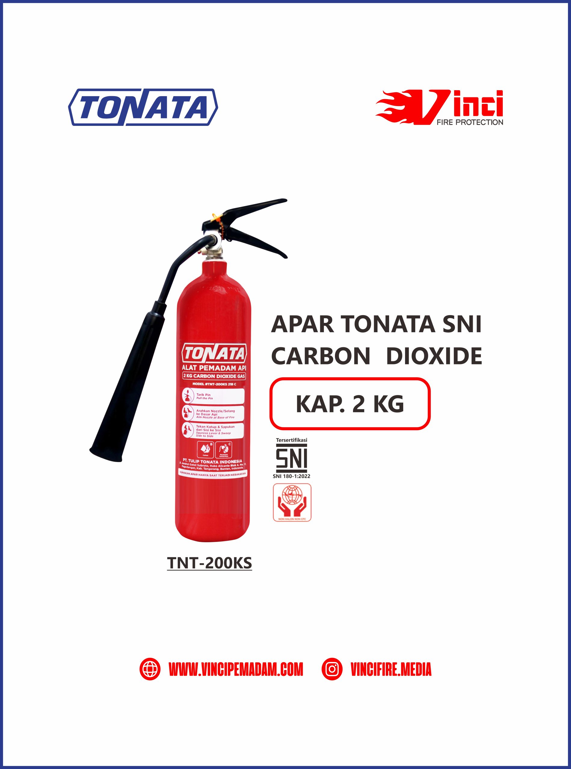 Jual APAR SNI Tonata CO2 2 KG Semarang