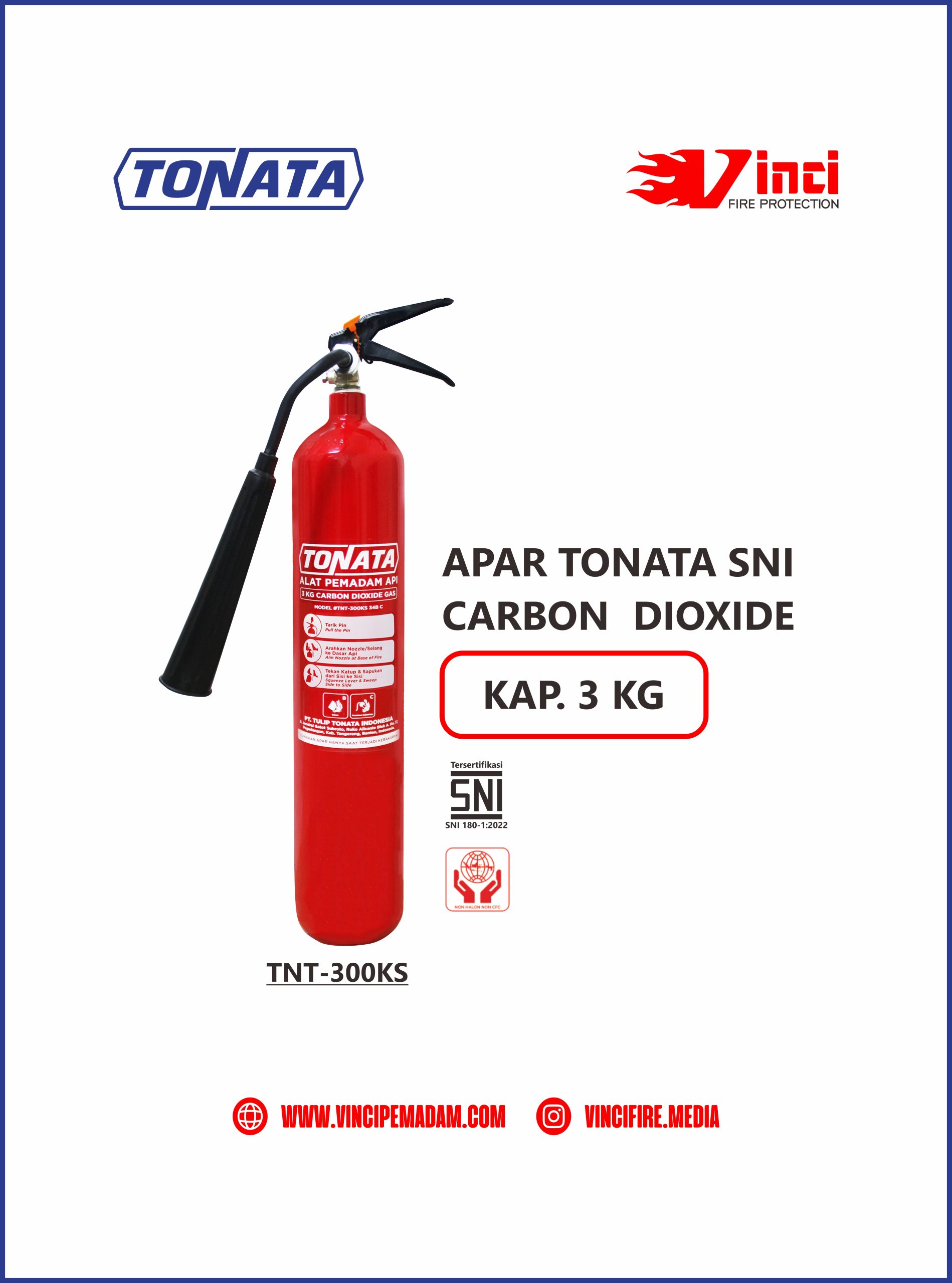Jual APAR SNI Tonata CO2 3 KG Semarang