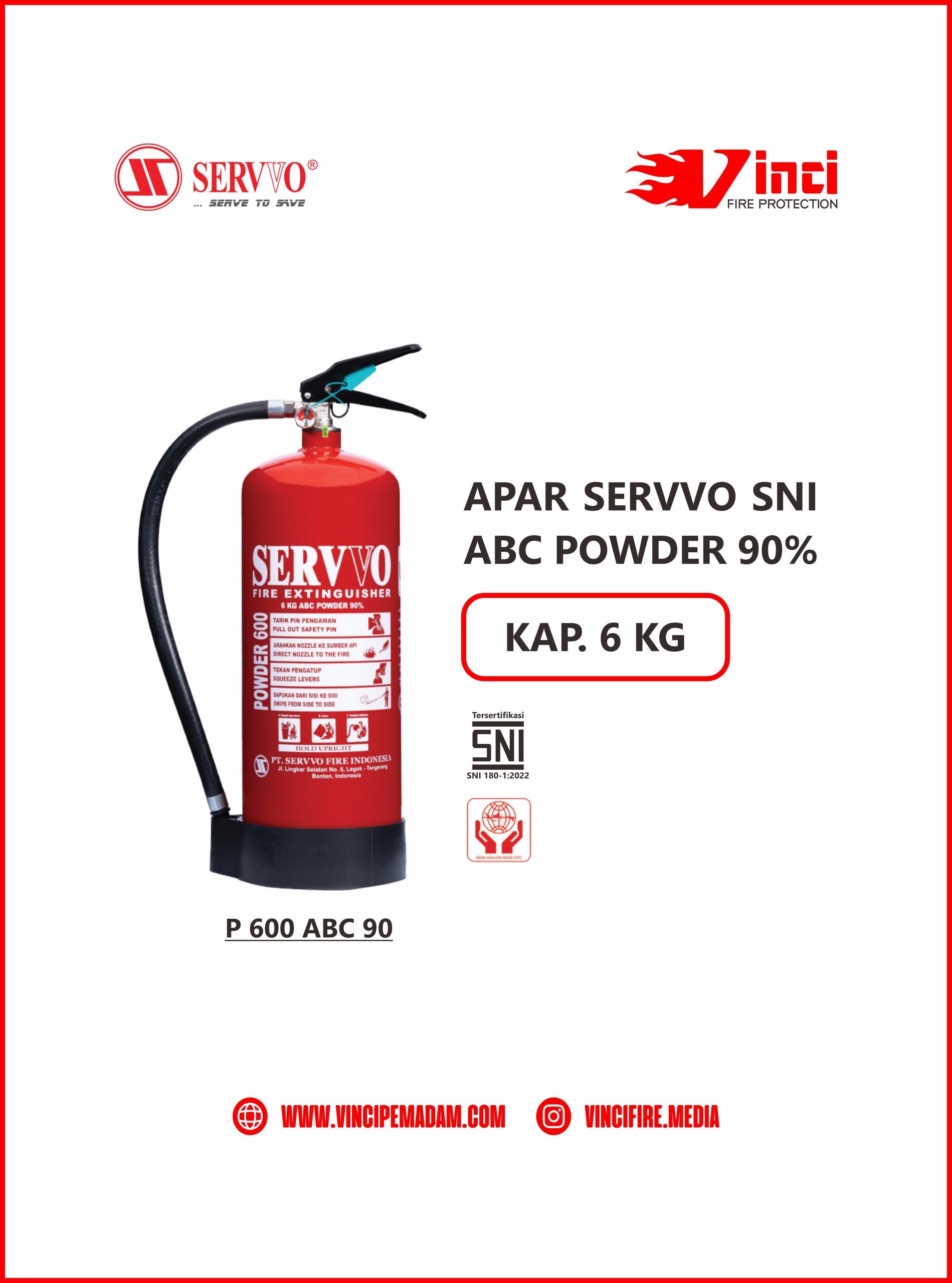 APAR SNI Servvo Powder 6 KG Semarang
